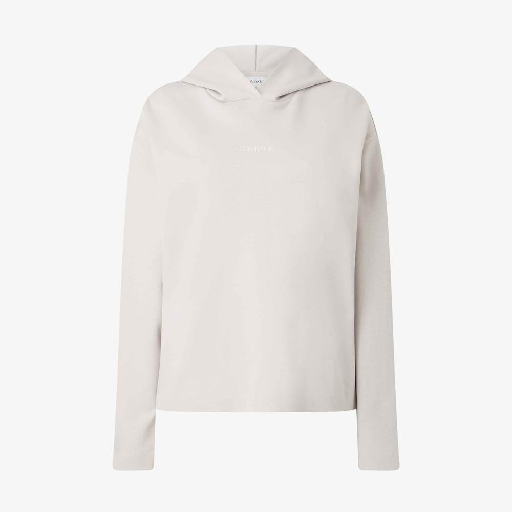 Calvin Klein Micro Logo Essential Krem Kadın Sweatshirt