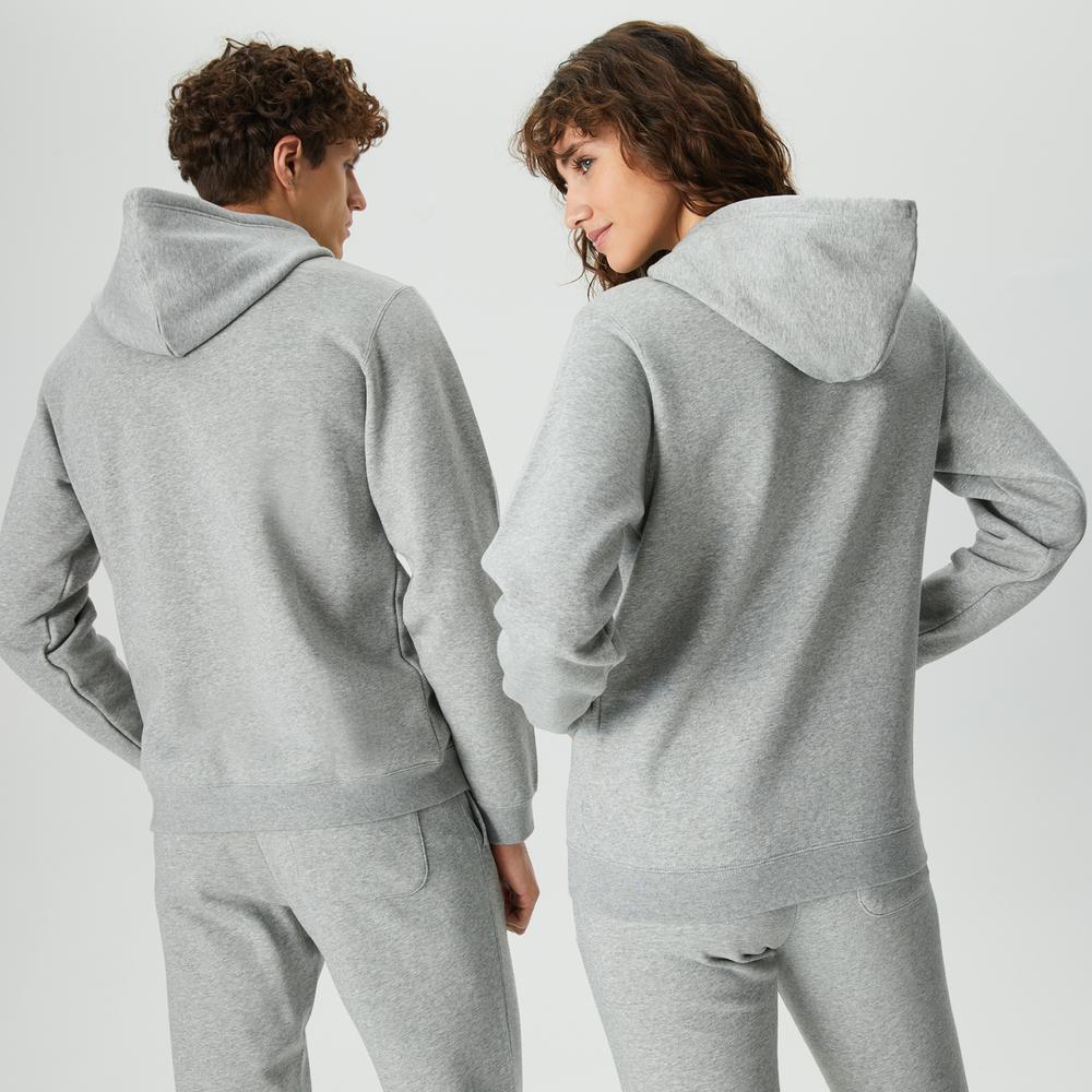 Converse Standard Fit Center Front Large Chuck Patch Core Po  Unisex Gri Hoodie