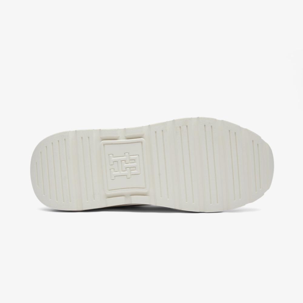 Tommy Hilfiger Premium Runner Mix Kadın Bej Sneaker