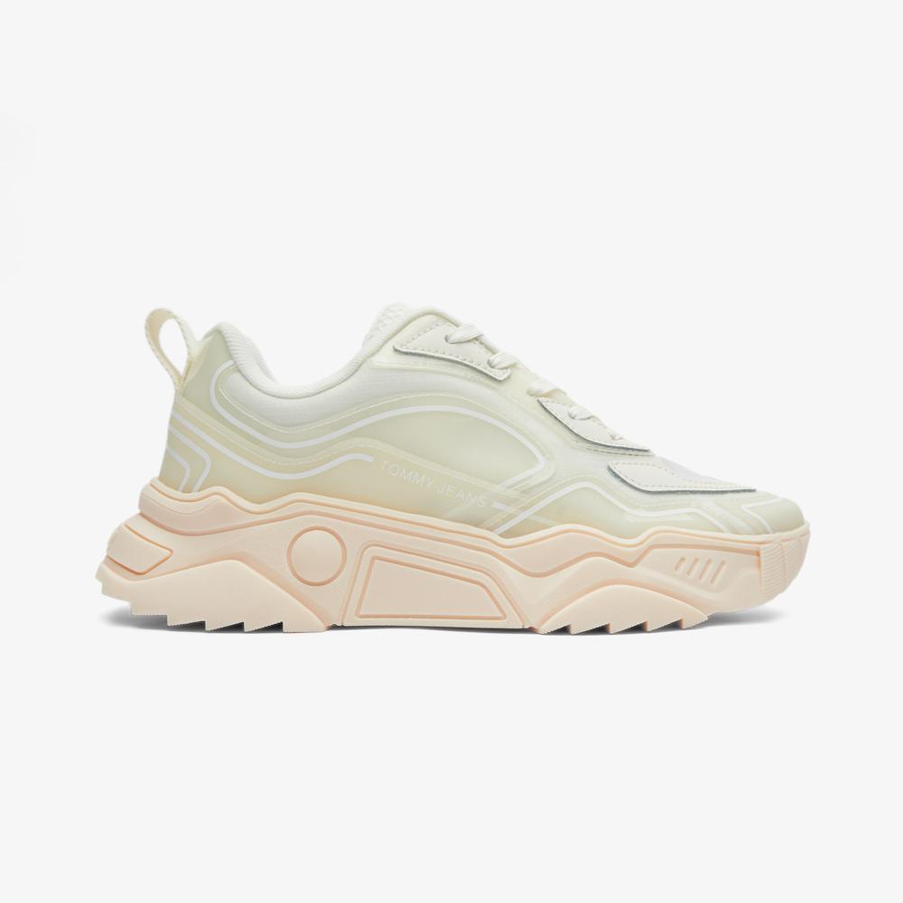 Tommy Jeans Chunky Runner Kadın Krem Sneaker
