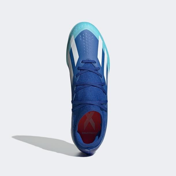 adidas X Crazyfast.3 Erkek Mavi Halı Saha Kramponu