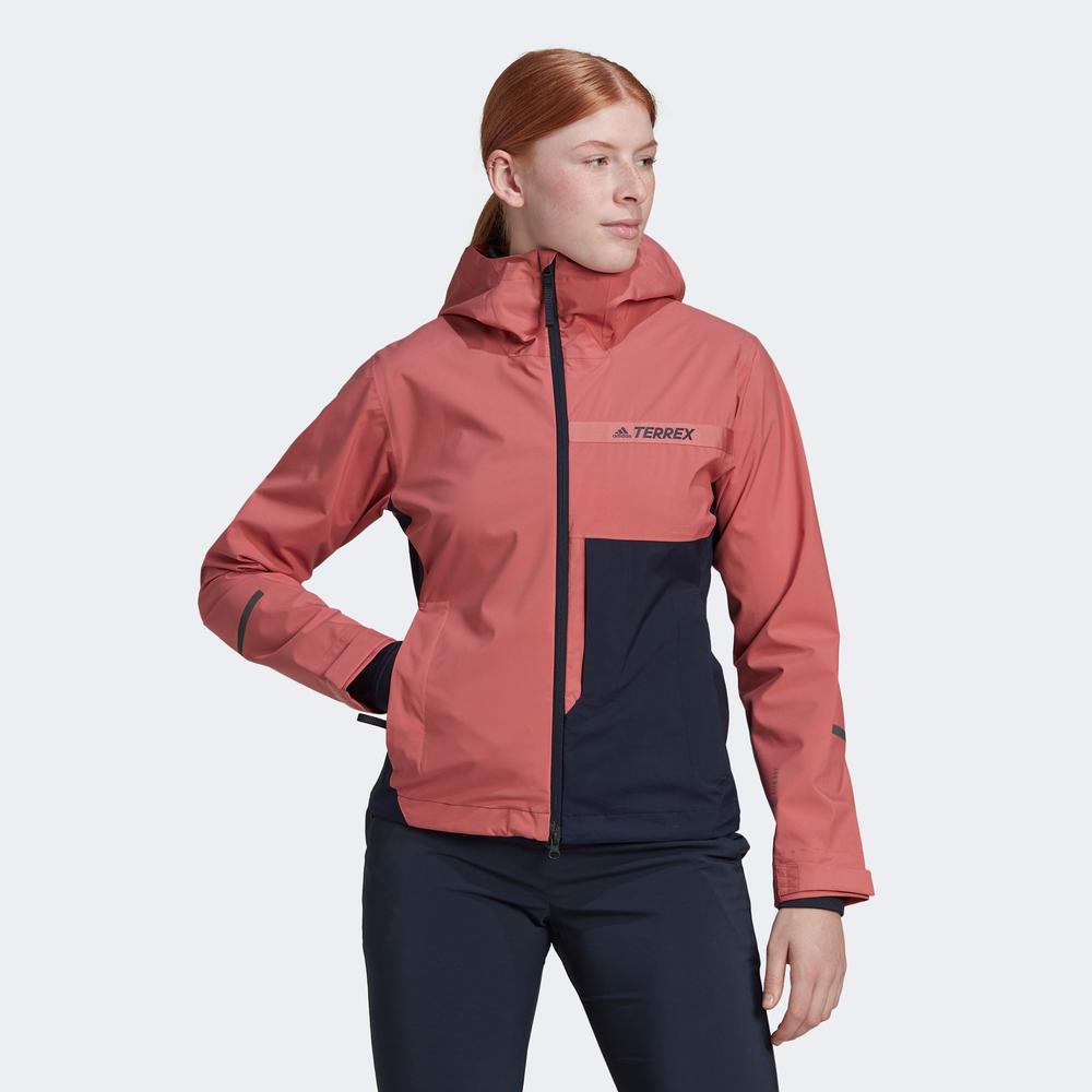 adidas Terrex Multi RAIN.RDY 2.5-Laye0r Kadın Pembe Outdoor Yağmurluk