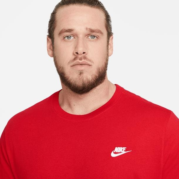 Nike Sportswear Club Erkek Kırmızı Günlük T-Shirt