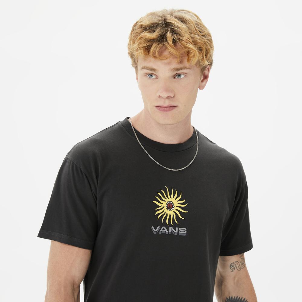 Vans Concrete Floral Vintage Erkek Siyah T-Shirt