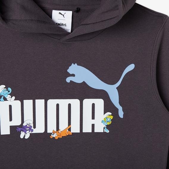 Puma X THE SMURFS Çocuk Siyah Sweatshirt