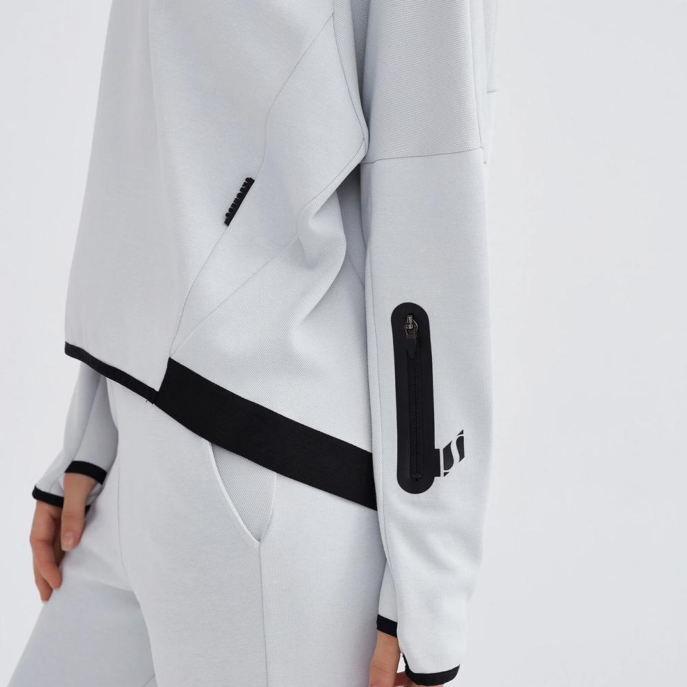 Skechers 2XI-Lock Kadın Gri Sweatshirt