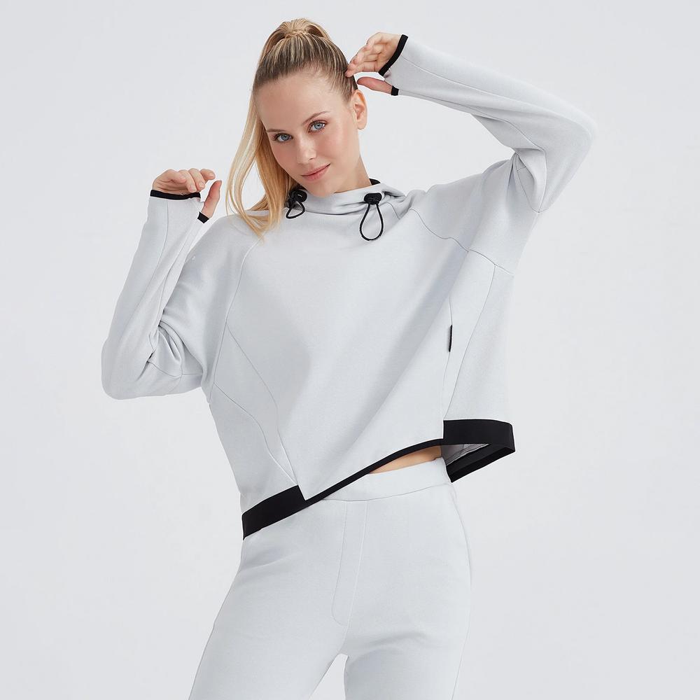 Skechers 2XI-Lock Kadın Gri Sweatshirt