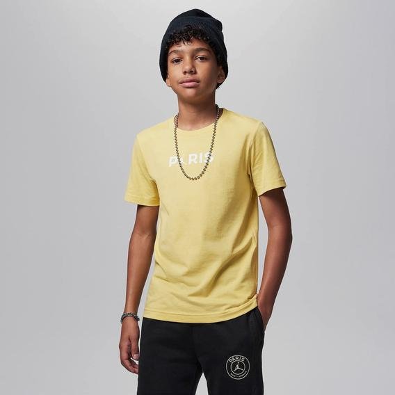 Jordan Paris Saint Germain Çocuk Sarı Günlük T-Shirt