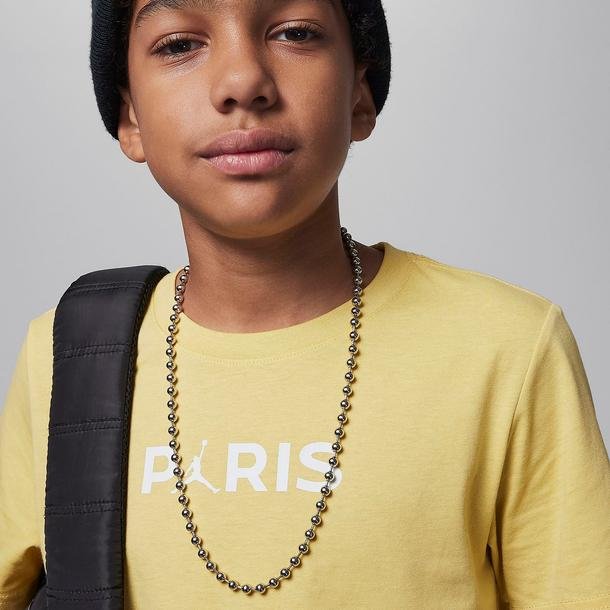 Jordan Paris Saint Germain Çocuk Sarı Günlük T-Shirt