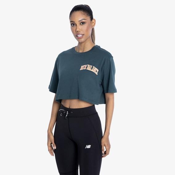 New Balance Athletics Kadın Gri T-Shirt