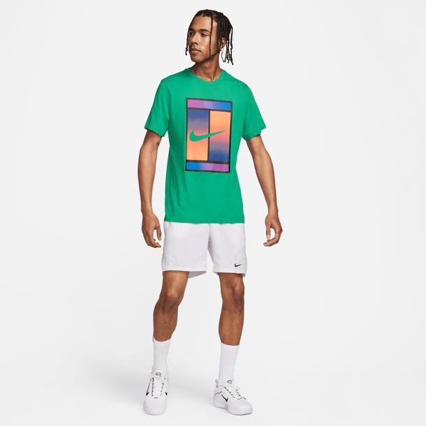 Nike Court Dri-Fit Erkek Yeşil T-shirt