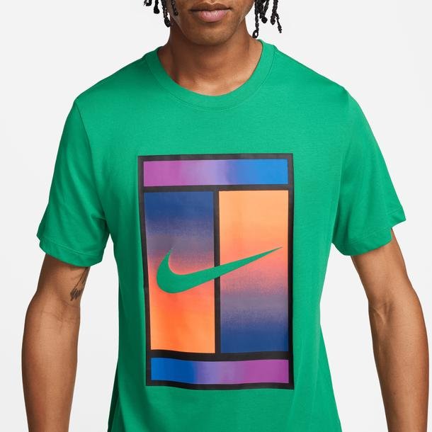 Nike Court Dri-Fit Erkek Yeşil T-shirt