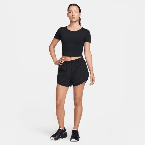Nike One Fitted Dri-FIT Kadın Siyah Crop