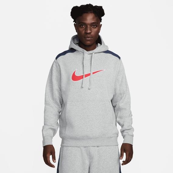 Nike Sportswear Fleece Erkek Gri Günlük Sweatshirt