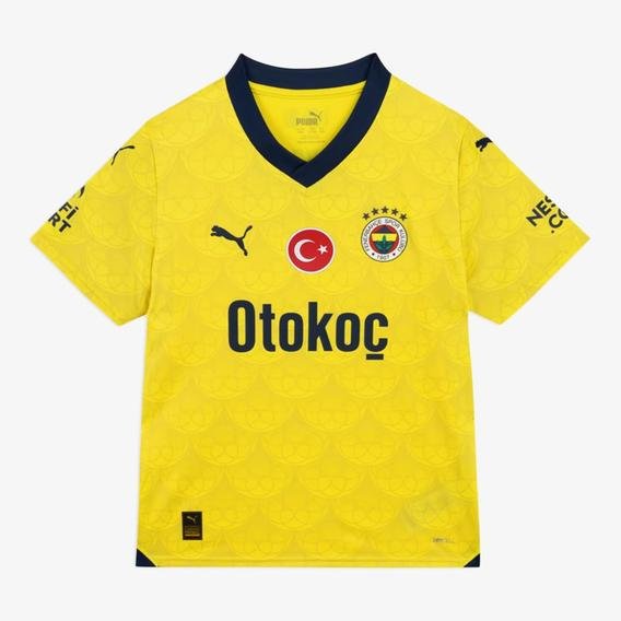 Puma Fenerbahçe SK 2023-24 Çocuk Sarı Deplasman Futbol Forması