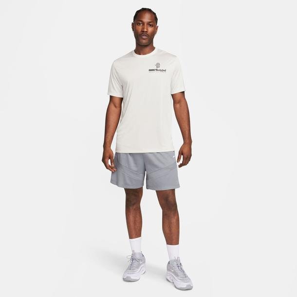 Nike Dri-Fit Erkek Beyaz Baskerbol T-Shirt