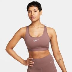 Nike Swoosh Medium Support Kadın Siyah Antrenman Bra