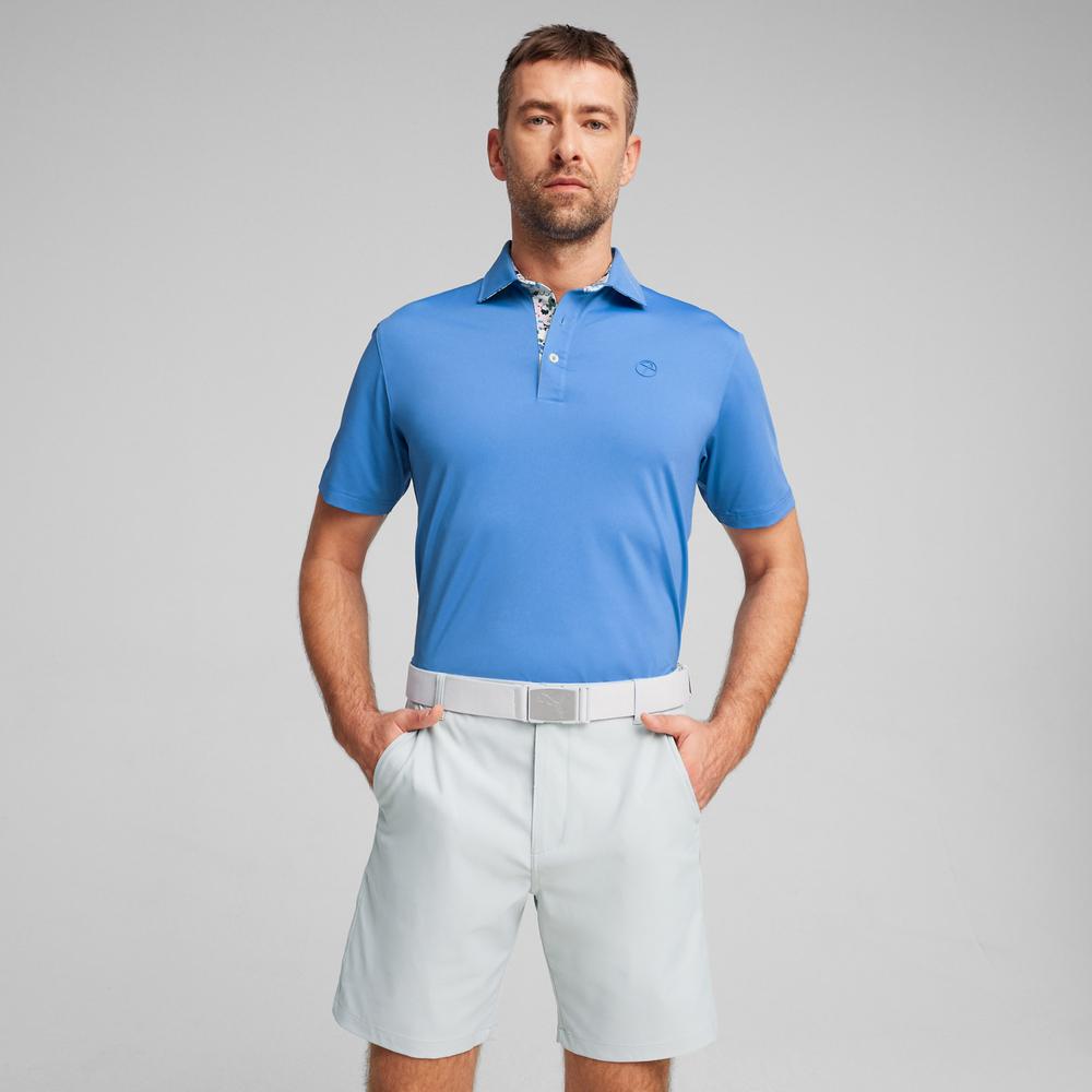 Puma X Arnold Palmer Floral Erkek Mavi Golf Polo T-Shirt