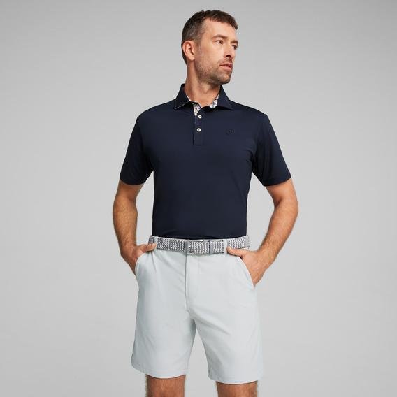 Puma X Arnold Palmer Floral Erkek Lacivert Golf Polo T-Shirt
