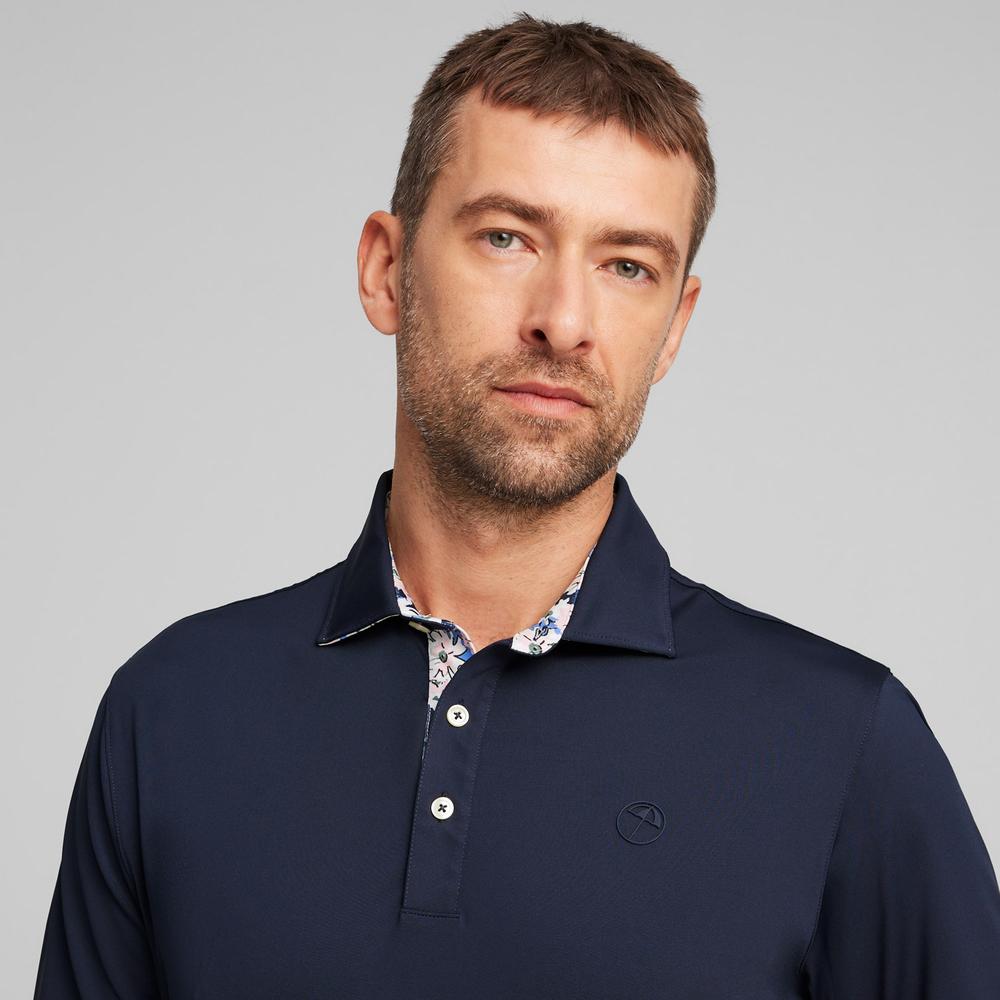 Puma X Arnold Palmer Floral Erkek Lacivert Golf Polo T-Shirt