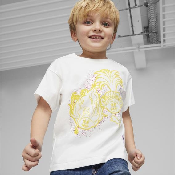 Puma X Trolls Graphic Çocuk Beyaz T-Shirt