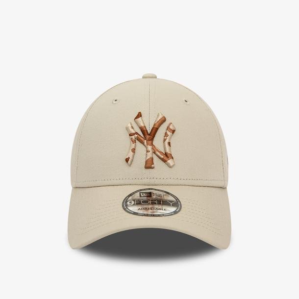 New Era New York Yankees Batik Logo Unisex Krem Şapka
