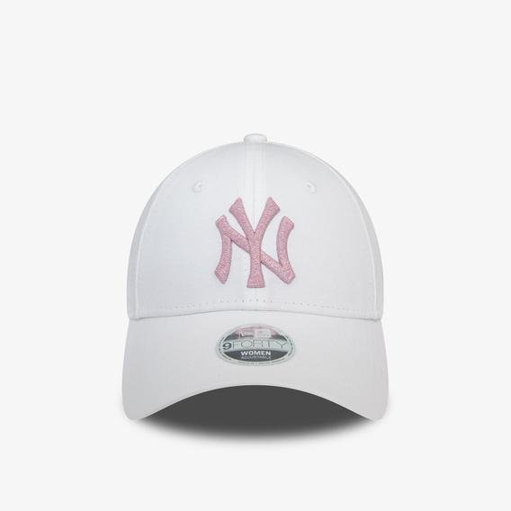 New Era New York Yankees Metallic Logo Kadın Beyaz Şapka