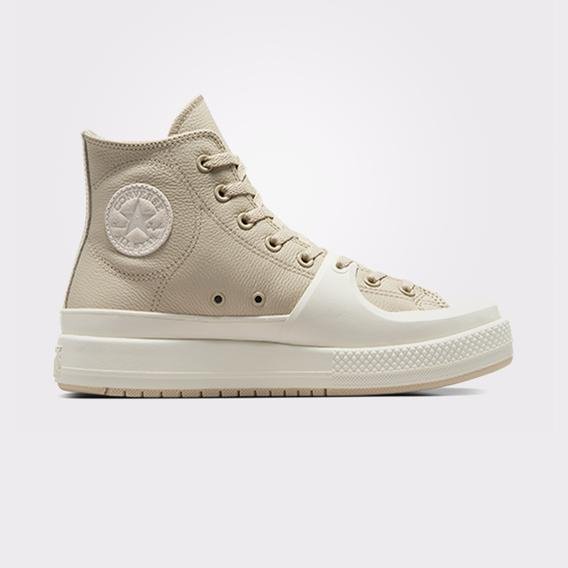 Converse Chuck Taylor All Star Construct Leather Unisex Bej/Siyah Sneaker