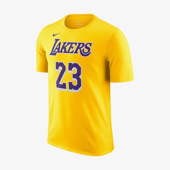 Nike Los Angeles Lakers Erkek Beyaz Basketbol T-Shirt