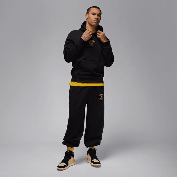 Jordan Air Paris Saint-Germain Fleece Pullover Erkek Siyah Günlük Sweatshirt