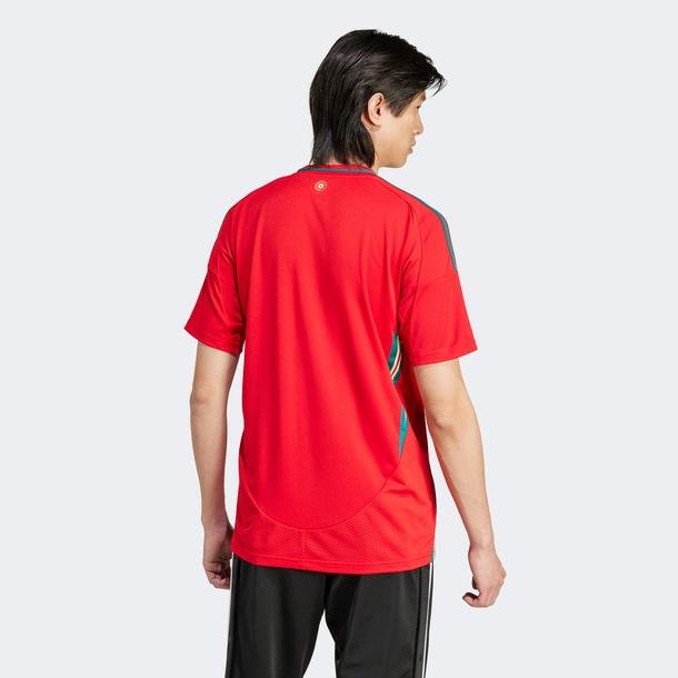 adidas Galler Milli Takım Erkek Kırmızı Futbol Forması