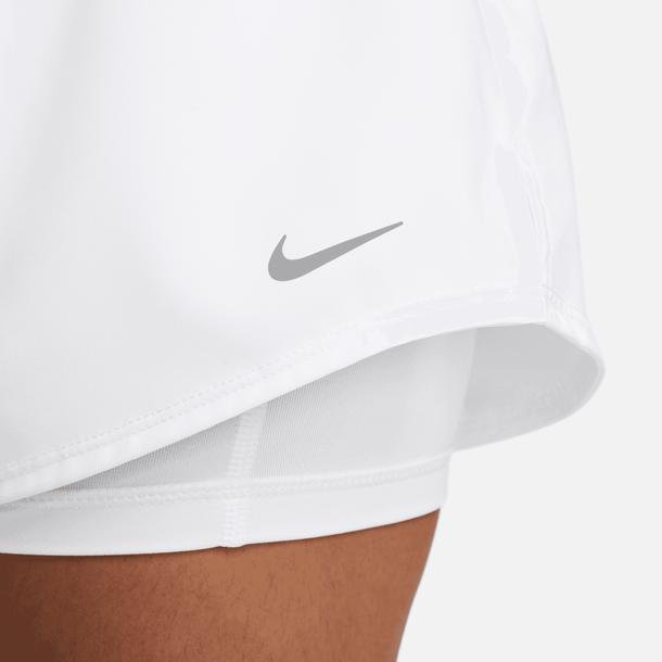 Nike One Dri-Fit Yüksek Belli Kadın Beyaz Antrenman Şortu