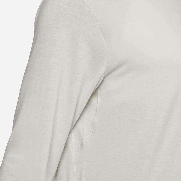 Nike One-Relaxed Dri-Fit Kadın Bej Uzun Kollu Günlük T-Shirt