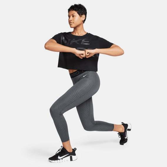 Nike Pro Dri-Fit Mid-Rise 7/8 Kadın Gri Günlük Tayt