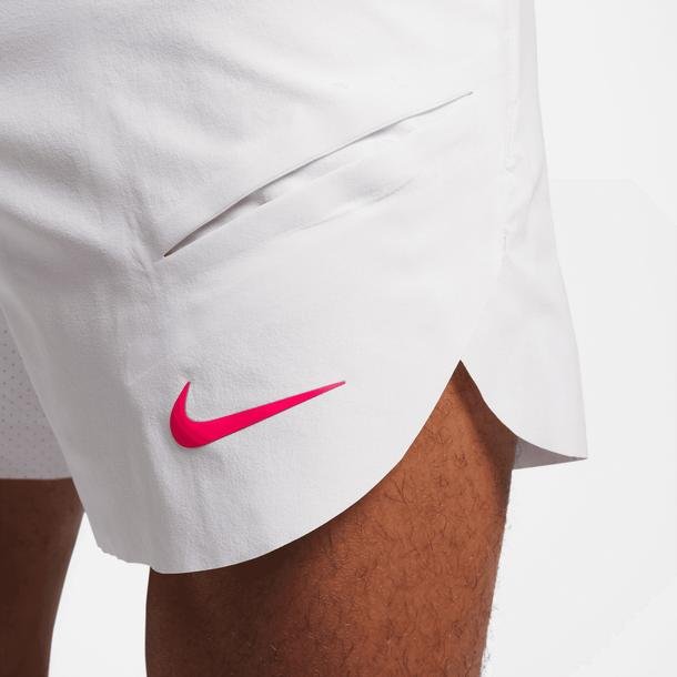 Nike Dri-Fit Rafa Nadal ADV 7 Erkek Beyaz Tenis Şortu