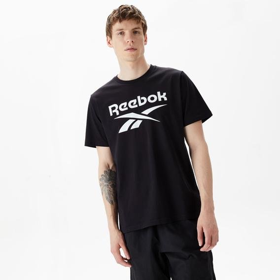 Reebok Identity Stacked Erkek Siyah Günlük T-Shirt