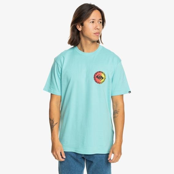 Quiksilver Long Fade Erkek Mavi Günlük T-Shirt