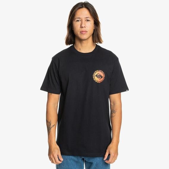 Quiksilver Long Fade Erkek Siyah Günlük T-Shirt