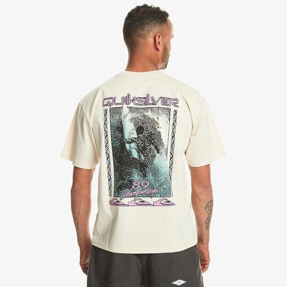 Quiksilver Backflash Erkek Bej Günlük T-Shirt