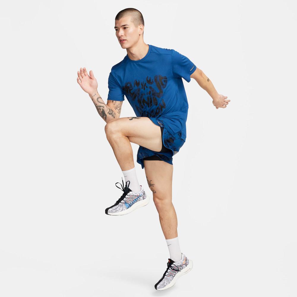 Nike 365 Run Dri-Fit Erkek Mavi Günlük T-Shirt