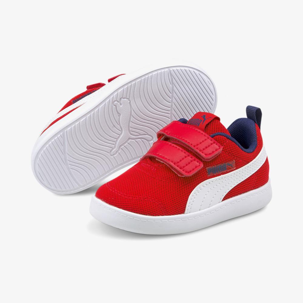 Puma Courtflex V2 Mesh V Çocuk Kırmızı Spor Ayakkabı