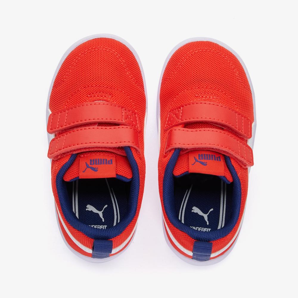 Puma Courtflex V2 Mesh V Çocuk Kırmızı Spor Ayakkabı