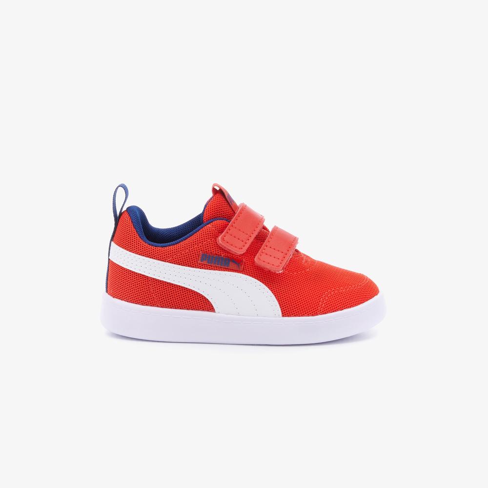 Puma Courtflex V2 Mesh V Çocuk Kırmızı Spor Ayakkabı