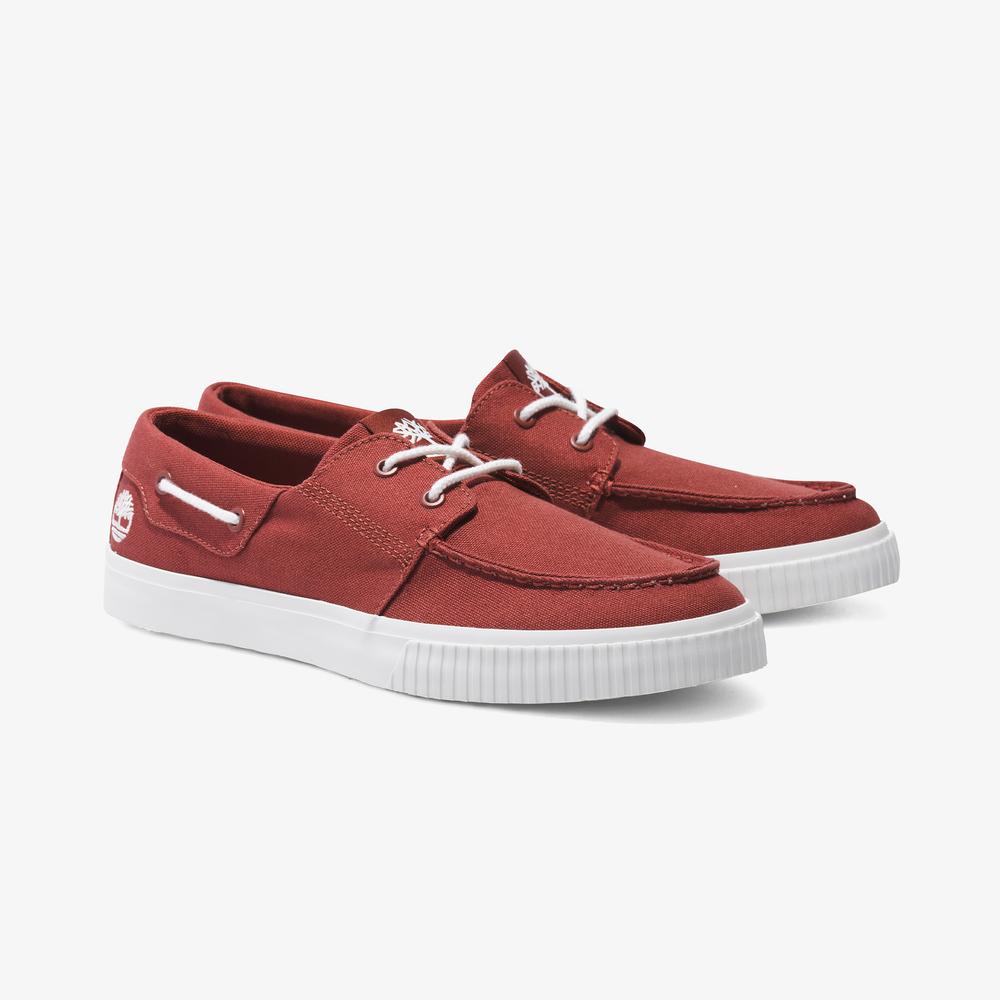 Timberland Mylo Bay Kanvas Erkek Kırmızı Tekne Ayakkabısı