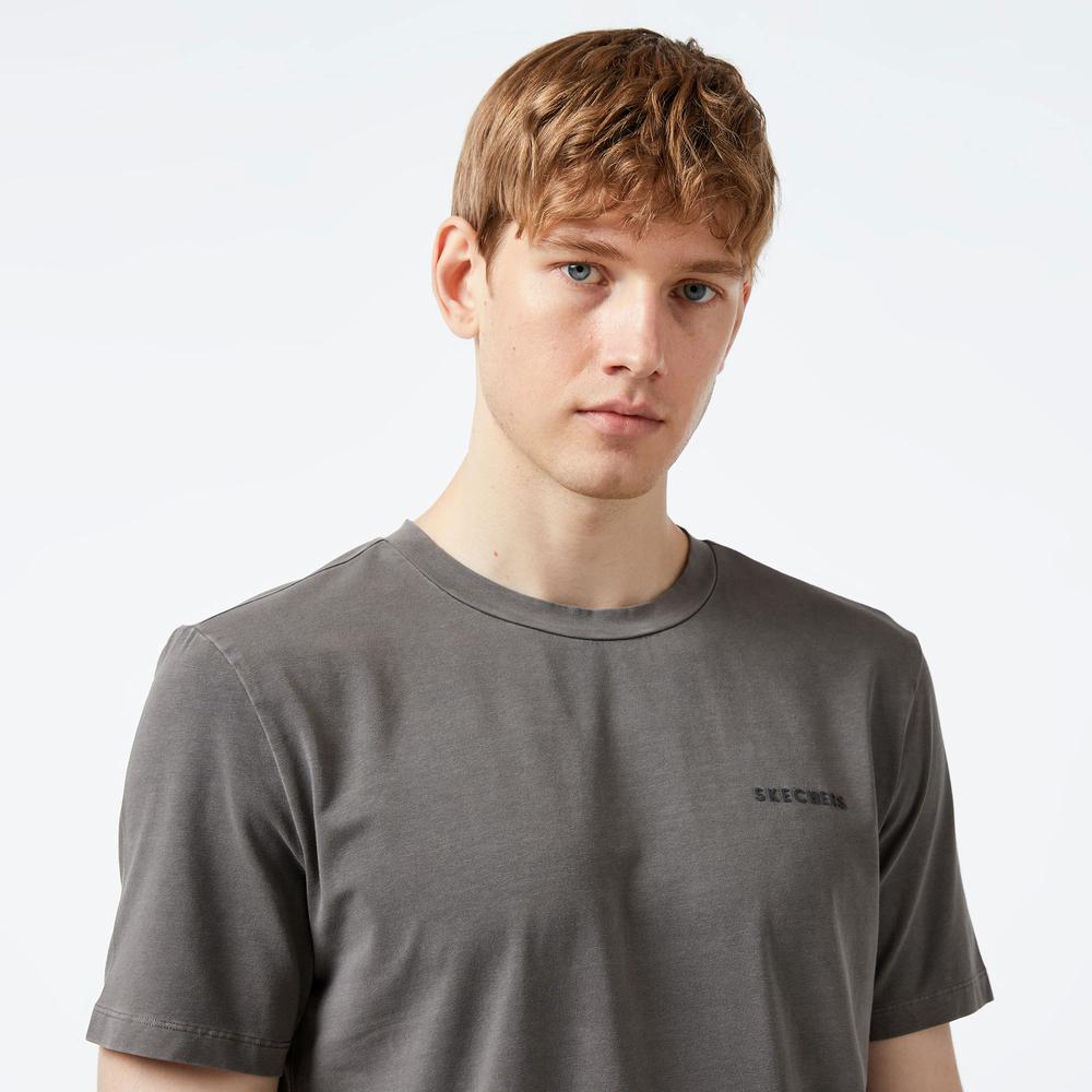 Skechers Organic Coll. Erkek Gri T-Shirt