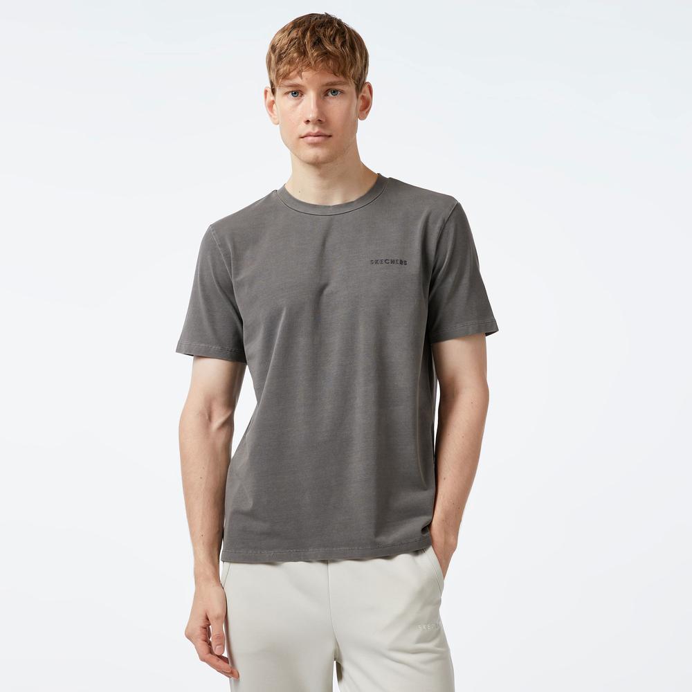 Skechers Organic Coll. Erkek Gri T-Shirt