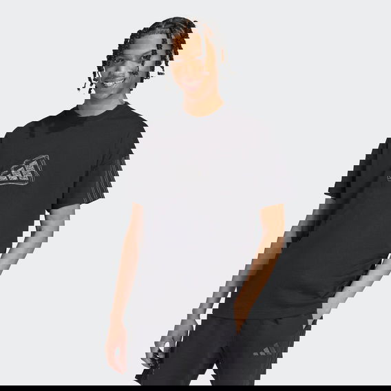 adidas All Szn Graphic Seasonal Erkek Siyah T-Shirt