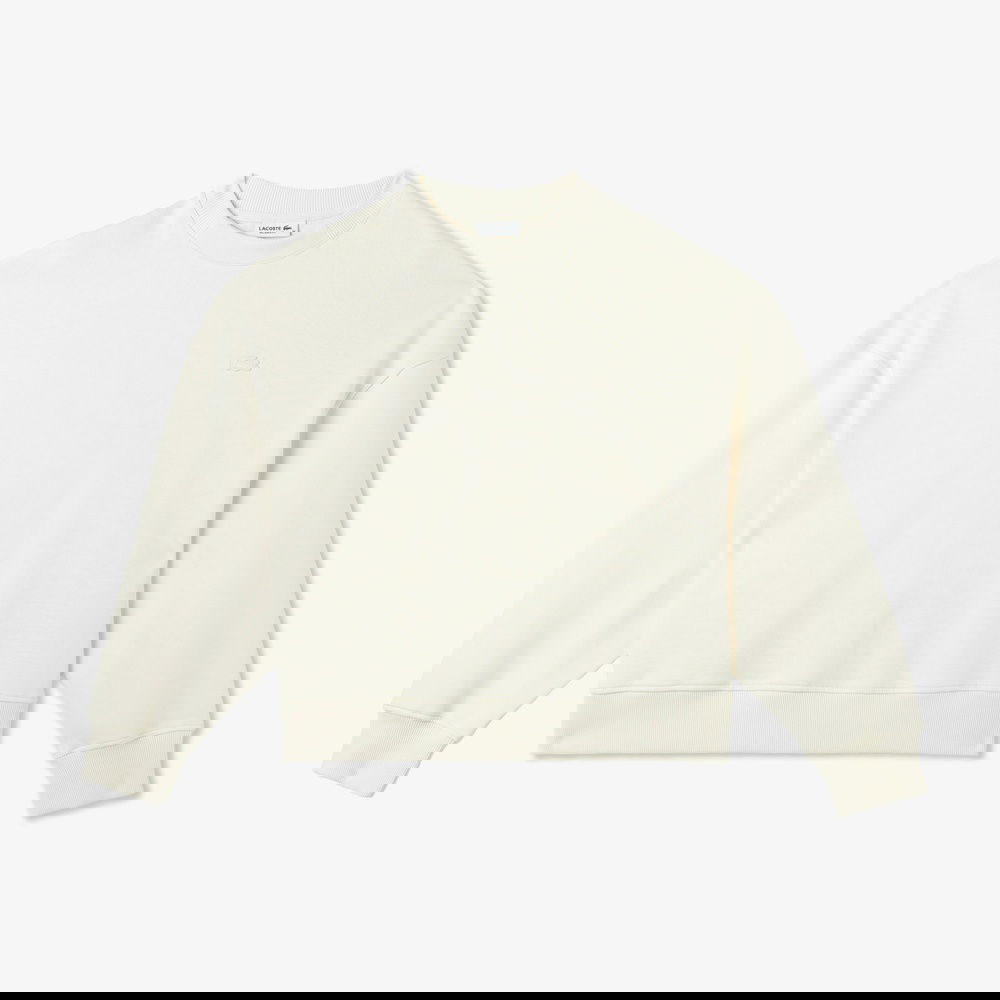 Lacoste Classic Kadın Krem Sweatshirt