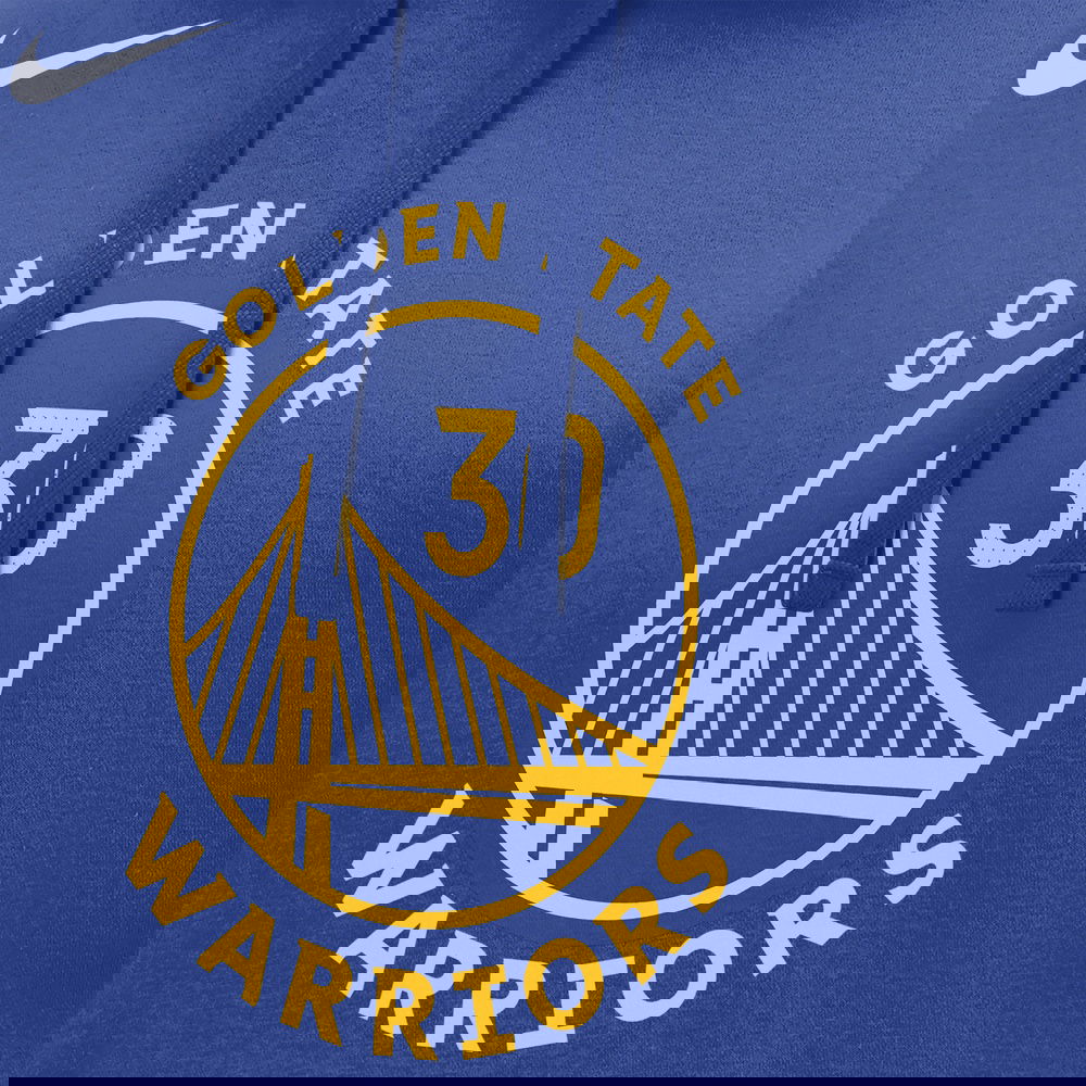 Nike Golden State Warriors Club Erkek Mavi Hoodie