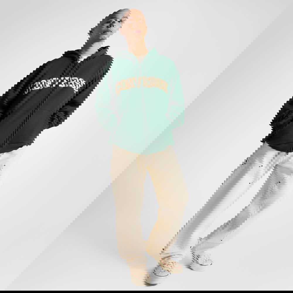 Converse Erkek Fermuarlı Yeşil Sweatshirt
